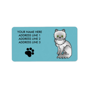 Chincilla Persian Cat Label