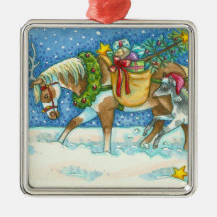 CHINCOTEAGUE ISLAND PONIES CHRISTMAS ORNAMENT