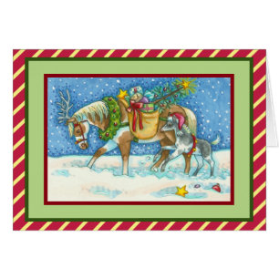 CHINCOTEAGUE PONIES CHRISTMAS GREETING CARD Verse