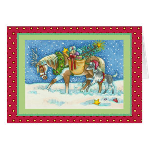 CHINCOTEAGUE PONIES CHRISTMAS GREETING CARD Verse