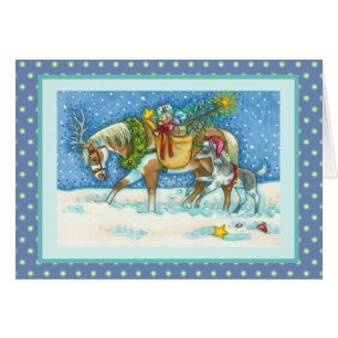 CHINCOTEAGUE PONIES CHRISTMAS GREETING CARD Verse