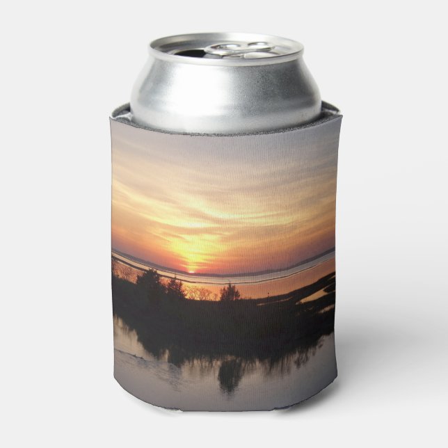 Chincoteague Sunset II Virginia Landscape Can Cooler (Can Front)