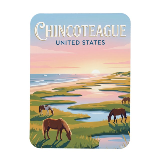 Chincoteague Virginia Magnet (Vertical)