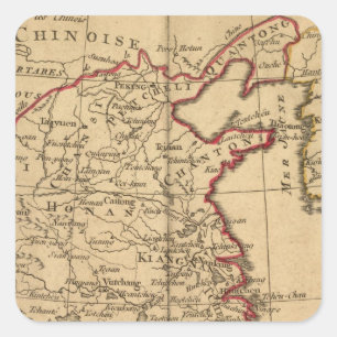 Chine, Japan Square Sticker