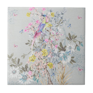 Chine soirée,toile,nature scene,antique,pattern,p ceramic tile