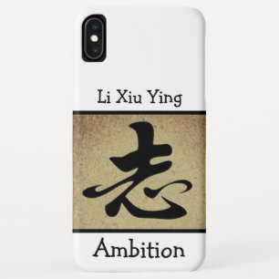 Chinese AMBITION Symbol Personalised iPhone XS Max Case