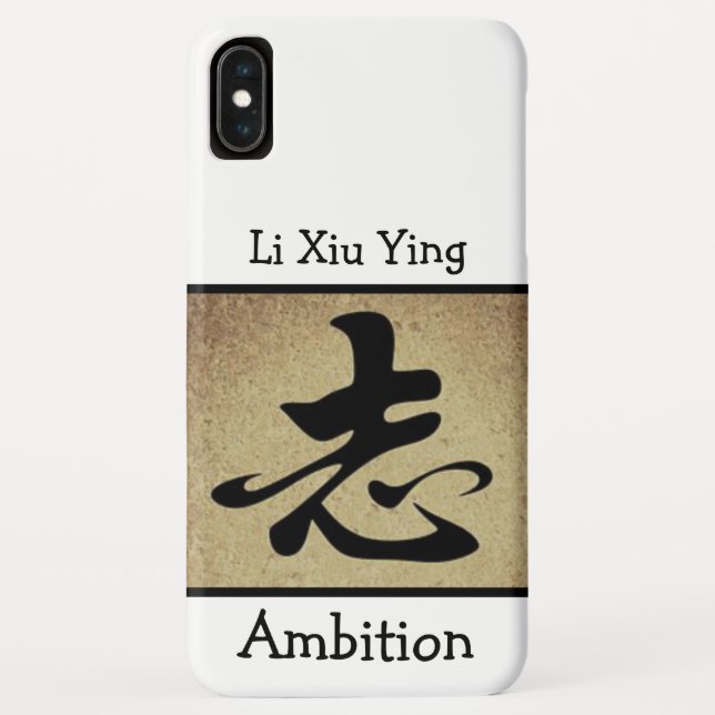 Chinese AMBITION Symbol Personalised Case-Mate iPhone Case (Back)