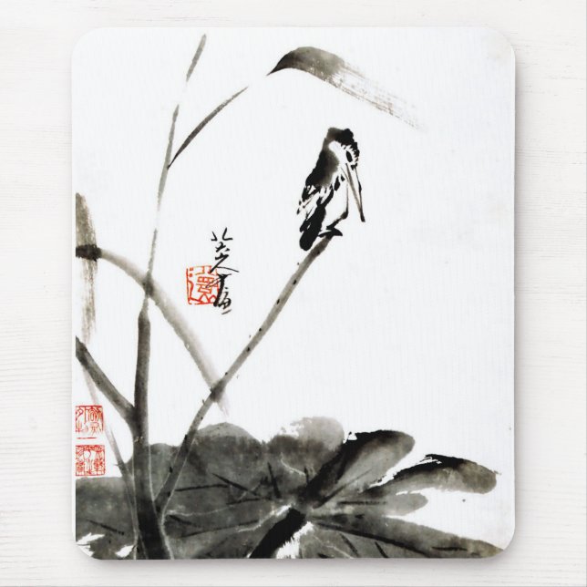 Chinese ancient watercolor paintings mouse pad (Front)