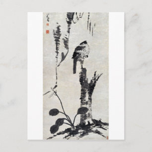 Chinese ancient watercolor paintings postcard
