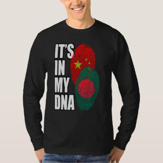Chinese And Bangladeshi Mix Dna Flag Heritage T-Shirt