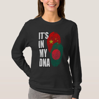 Chinese And Bangladeshi Mix Dna Flag Heritage T-Shirt