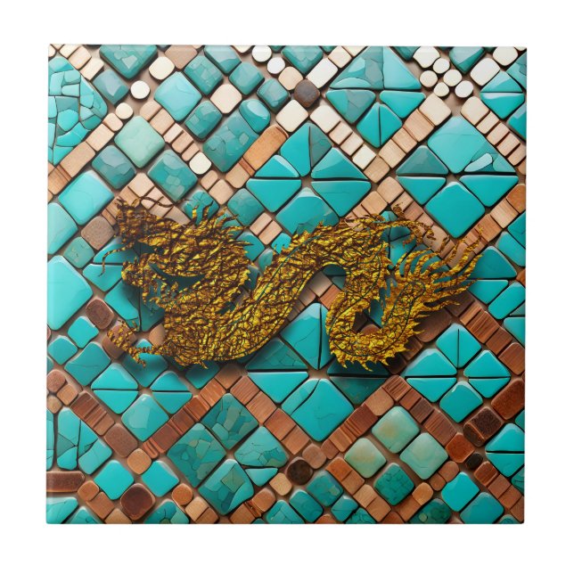 Chinese and Vietnamese Dragon Year 2024 "ceramic" Ceramic Tile (Front)