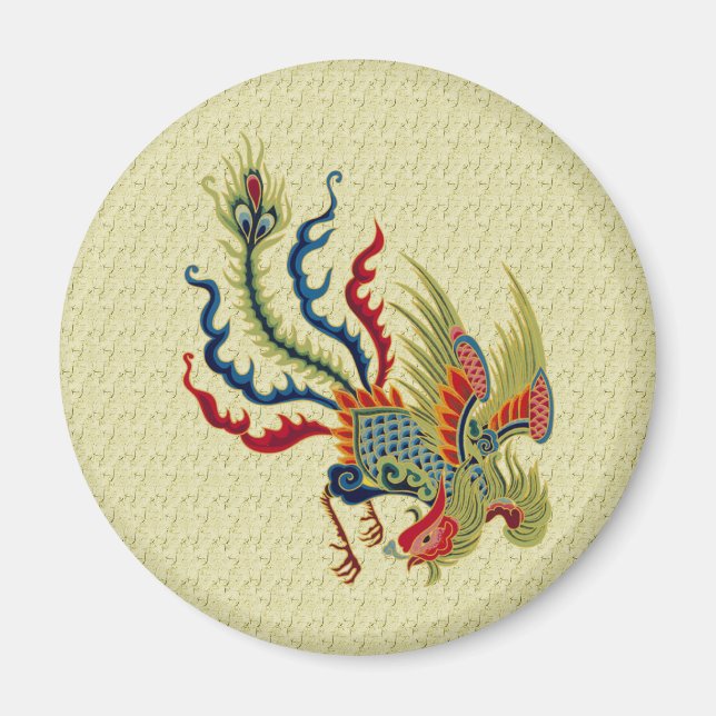 Chinese Art Rooster Design Magnet (Front)