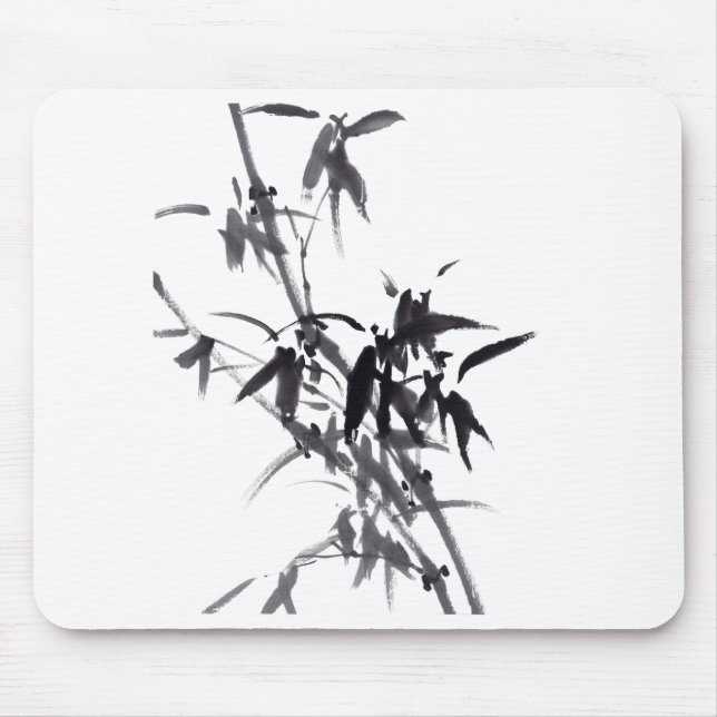 Chinese art with bamboo painting mouse pad (Front)
