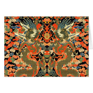 Chinese Asian Dragon Colourful Art