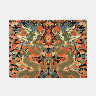 Chinese Asian Dragon Colourful Art Doormat