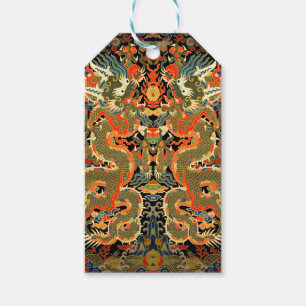 Chinese Asian Dragon Colourful Art Gift Tags