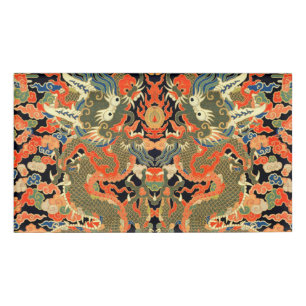 Chinese Asian Dragon Colourful Art Name Tag
