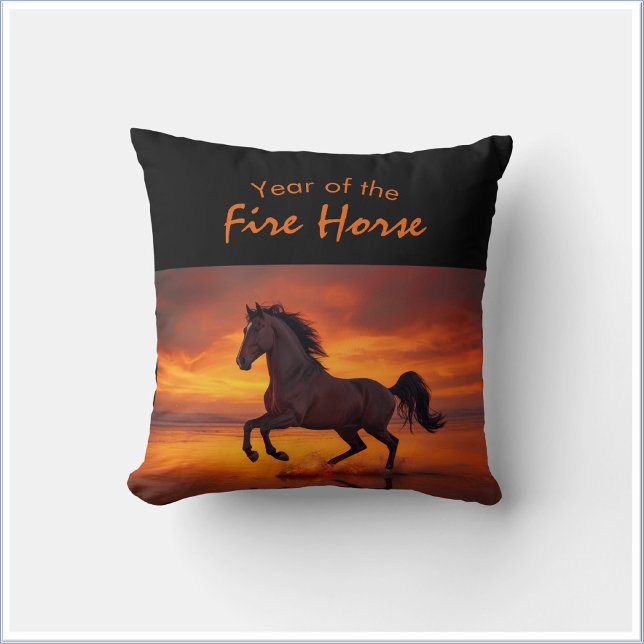 Chinese Astrology Year of the Fire Horse Cushion (Creator Uploaded)