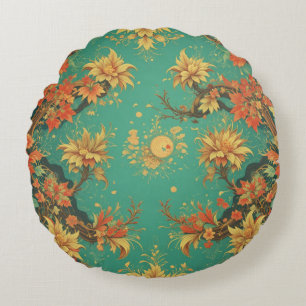 chinese background round pillow