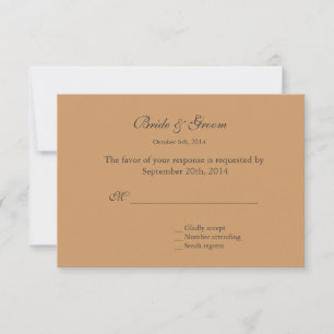 Chinese bamboo and silk fan wedding RSVP cards. Card