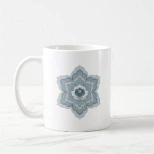 Chinese Baoxiang Flower in Misty Blue & Ink Jade Coffee Mug