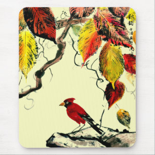 Chinese Bird in Autumn Mouse Pad