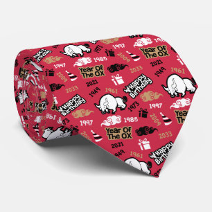 Chinese Birthday - Born in Year of the Ox  Tie
