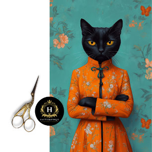 Chinese Black Cat Decoupage Tissue Paper