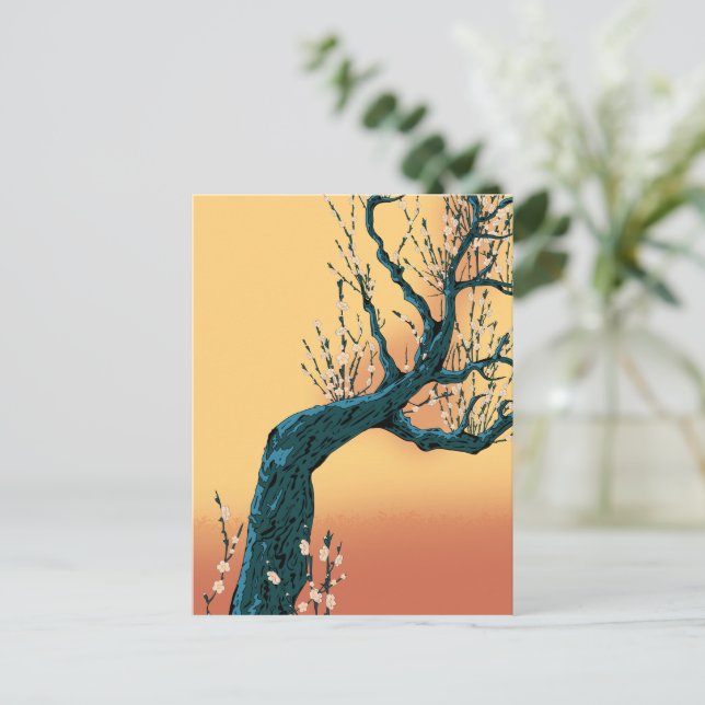 Chinese Blossom Tree Postcard (Standing Front)