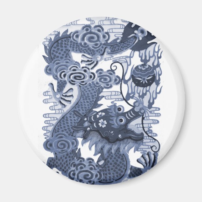 Chinese Blue Dragon - Emperor Water Dragon 2012 Magnet (Front)
