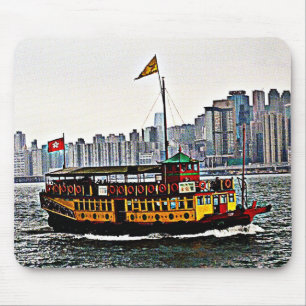 Chinese Boat Victoria Harbour Hong Kong Mouse Pad