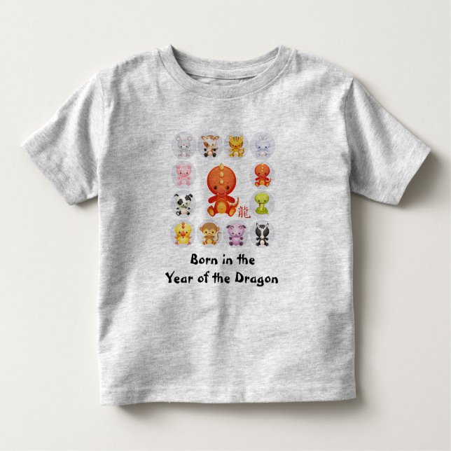 Chinese Born in the Year of the Dragon Toddler T-Shirt (Front)