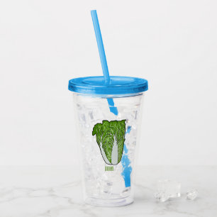 Chinese cabbage cartoon illustration acrylic tumbler