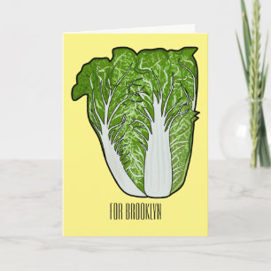 Chinese cabbage cartoon illustration  card