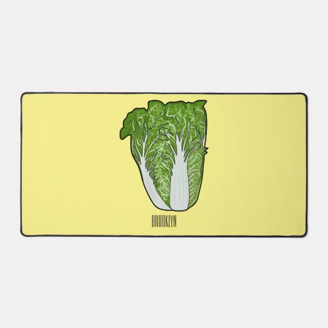 Chinese cabbage cartoon illustration  desk mat (Front)