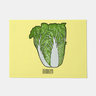 Chinese cabbage cartoon illustration doormat