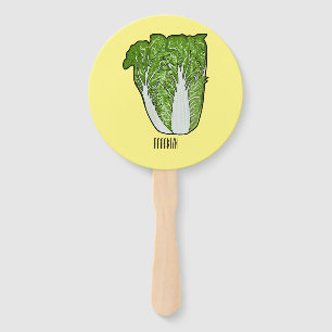 Chinese cabbage cartoon illustration hand fan