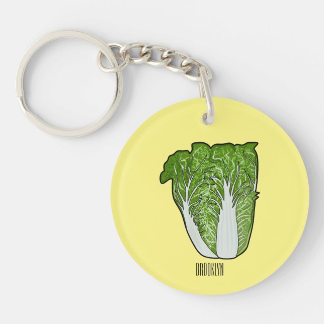 Chinese cabbage cartoon illustration  key ring (Front)