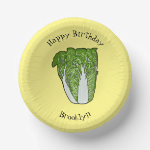 Chinese cabbage cartoon illustration paper plate