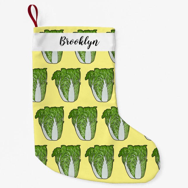 Chinese cabbage cartoon illustration small christmas stocking (Front)