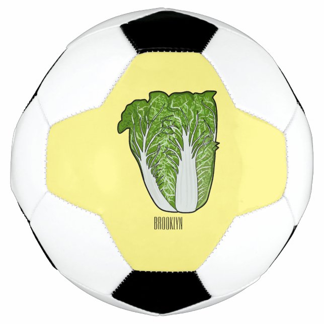 Chinese cabbage cartoon illustration  soccer ball (Front)