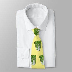 Chinese cabbage cartoon illustration  tie