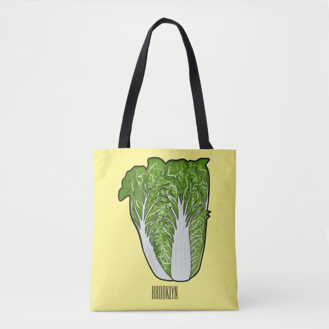 Chinese cabbage cartoon illustration  tote bag (Front)