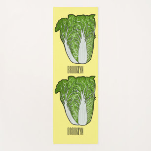 Chinese cabbage cartoon illustration yoga mat