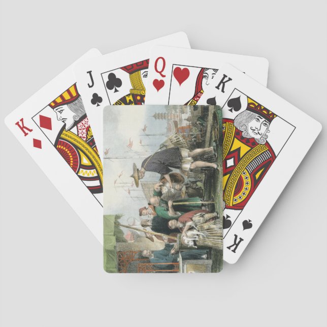 Chinese Cat Merchants, from 'China in a Series of Playing Cards (Back)