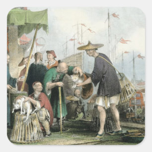 Chinese Cat Merchants, from 'China in a Series of Square Sticker