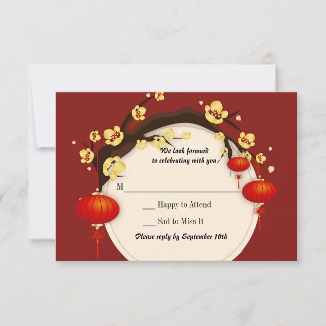 Chinese Celebration Response Card (Front)