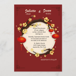 Chinese Celebrations Wedding Invitation