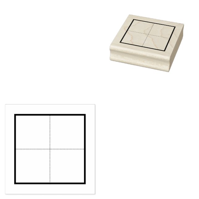 Chinese Character Handwriting Grid Rubber Stamp (Stamped)